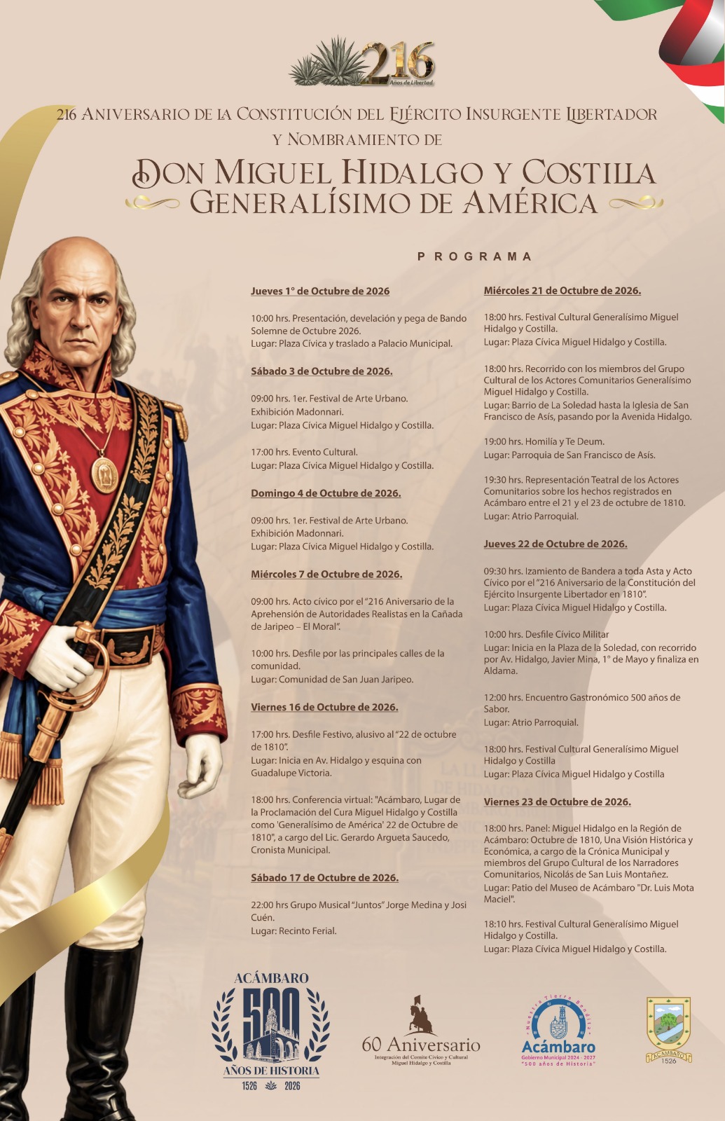 #Acámbaro Estos son los eventos de Octubre